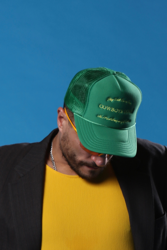 "COWBOYS GOLF TRUCKER CAP [ KELLY GREEN / YELLOW GOLD ]