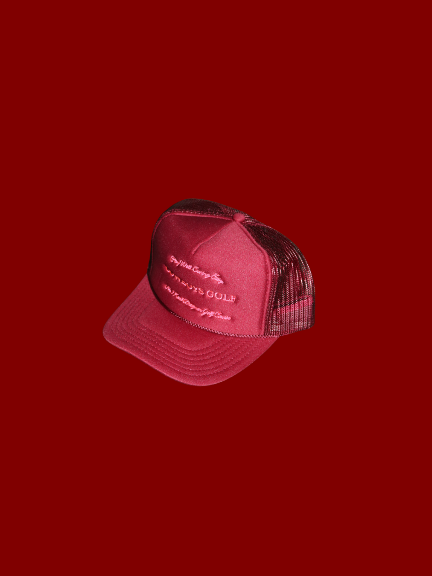 COWBOYS GOLF TRUCKER CAP [ VARSITY BRGNDY / NEON PINK ]