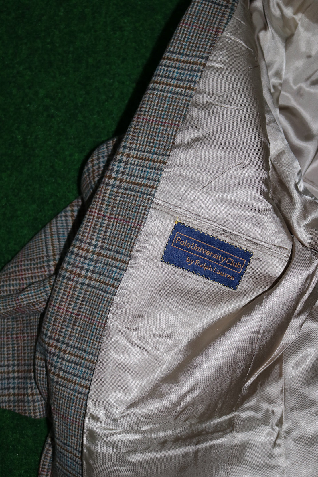 1980'S RALPH LAUREN GLENURQUHART PLAID WOOL SPORT COAT BLAZER