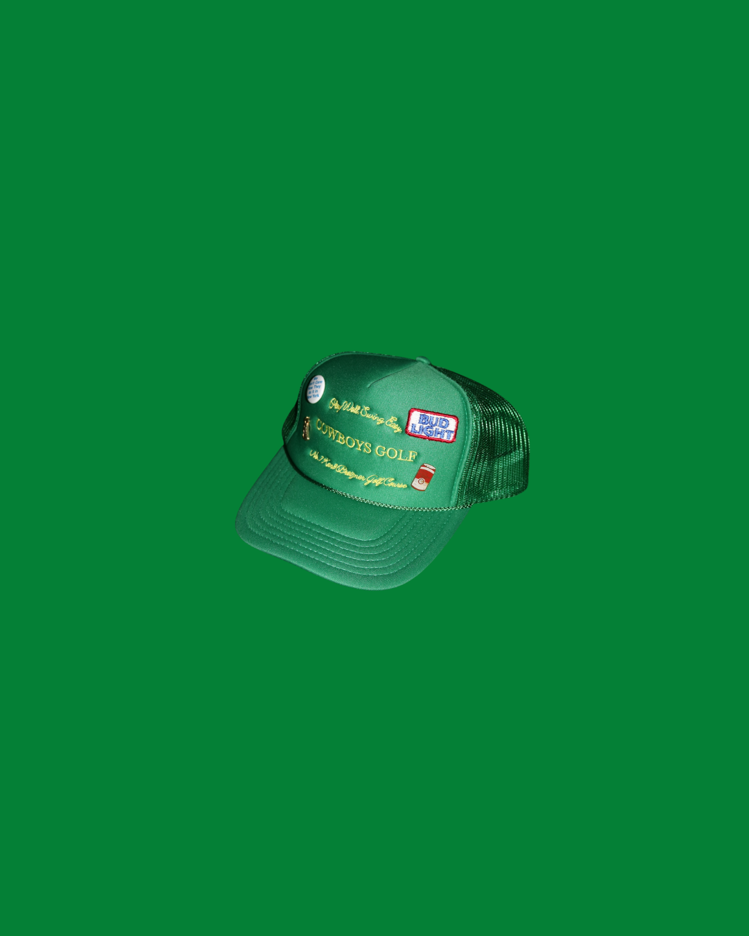 1980'S BEER BOY X COWBOYS GOLF TRUCKER CAP [ KELLY GREEN ]